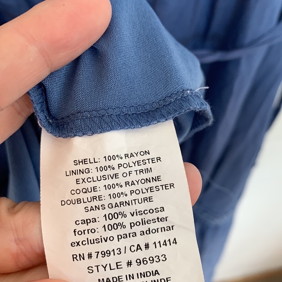 Motherhood Maternity Crochet Blue Maxi Dress size Medium - Picture 9 of 9